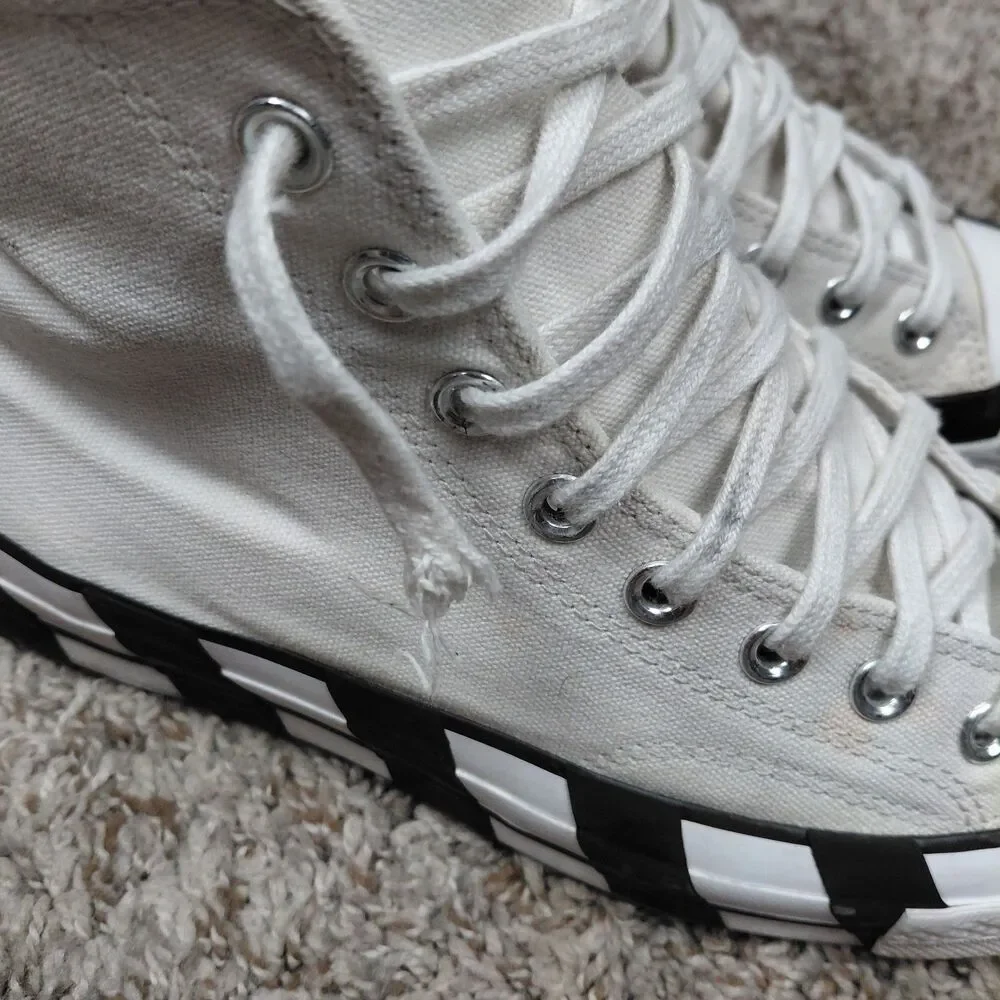 Converse Off White Chuck Taylor All-Star Hi Top Sneakers Mens 8 Womens 10